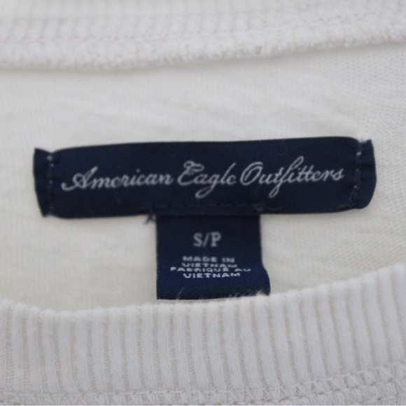 AMERICAN EAGLE OUTFITTERS Women's Y2k Scoop Neck 3/4 Sleeve Top - Picture 2 of 3